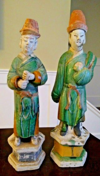 Large Ming Dynasty Tomb Guardian Figures - China - Circa 1368 To 1644 Ad