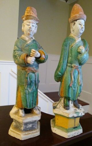 Large Ming Dynasty Tomb Guardian Figures - CHINA - Circa 1368 to 1644 AD 5
