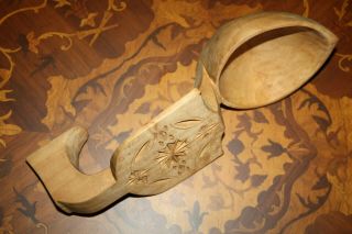 Vintage Hand Carved Wooden Kovsh Spa Sauna Cup Bowl Home Design Rustic 14 