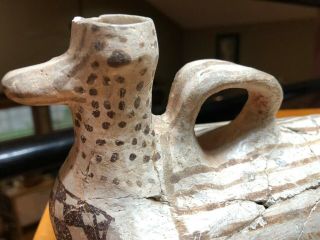 Pre - Columbian Anasazi Black - On - White Effigy Duck 1000 - 1200AD 11