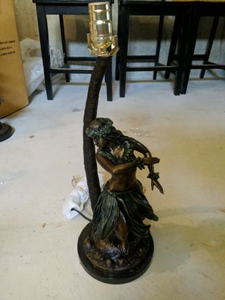 Bronze Hula Lamp Statue