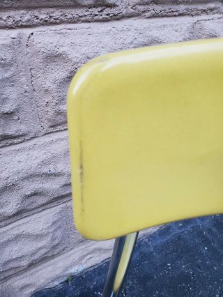 60s Mid Century Modern Heywood Wakefield Hey Woodite School Chair Yellow 3