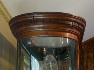 Antique English Mahogany and Glass Shop Display Cabinet,  Vitrine,  Curved glass 5