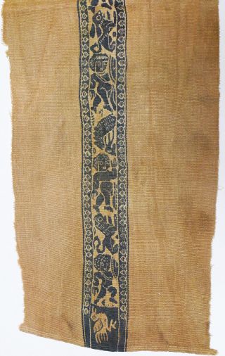 4 - 8C Ancient Coptic Textile Fragment - People,  Birds and Beasts,  Part of Clothes 3