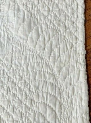 Lush Quilting c 1890 - 1900 Americana RED Quilt Antique Feathers Lancaster Co 9