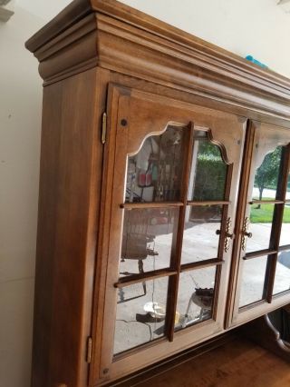 Pioneer Treasurer Solid Maple Cabinet and Glass Hutch Display by Temple Stuart 5