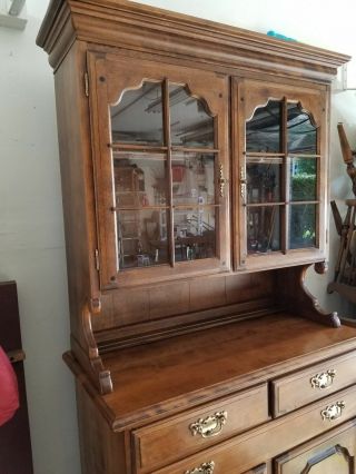Pioneer Treasurer Solid Maple Cabinet and Glass Hutch Display by Temple Stuart 7