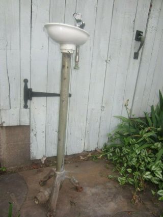 Vintage/antique Drinking Water Fountain With Enamel Sink