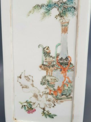 Chinese Porcelain Qianjiang Cai Square Vase - Republic Period 1912 - 1949 3