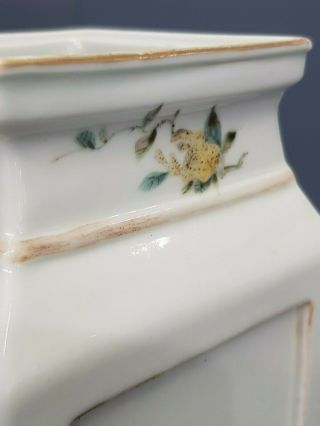 Chinese Porcelain Qianjiang Cai Square Vase - Republic Period 1912 - 1949 6