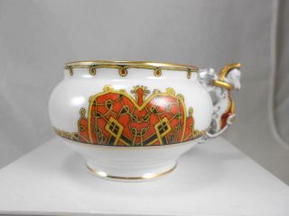 Antique Russian Imperial 1914 - 17 KORNILOV BROTHERS Horse Handle Tea Cup Saucer 7