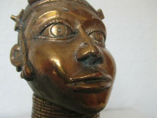 Fine Old African Benin Gilt Bronze Figure of a Young King - Oba - Tribal Art 4