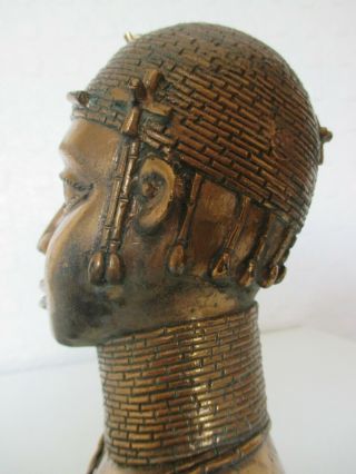 Fine Old African Benin Gilt Bronze Figure of a Young King - Oba - Tribal Art 5