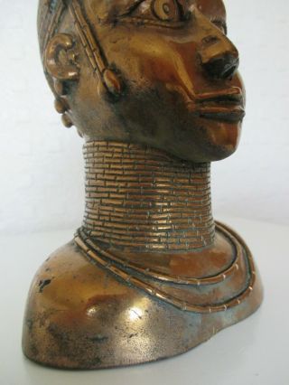 Fine Old African Benin Gilt Bronze Figure of a Young King - Oba - Tribal Art 6