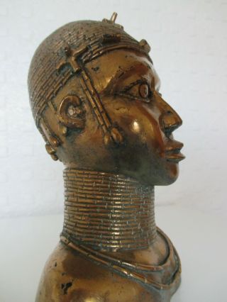 Fine Old African Benin Gilt Bronze Figure of a Young King - Oba - Tribal Art 8
