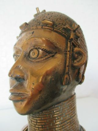 Fine Old African Benin Gilt Bronze Figure of a Young King - Oba - Tribal Art 9