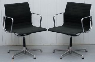 1 Of 2 Ea117 Charles & Ray Eames Icf Vitra Office Swivel Armchairs