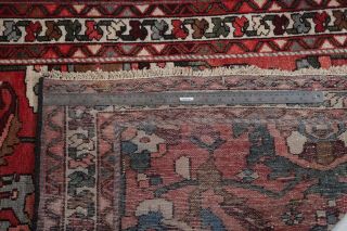 5x3.  44ft Antique Hand - Knotted Persian Heriz Rug,  Red Small Vintage Tribal Rug 10