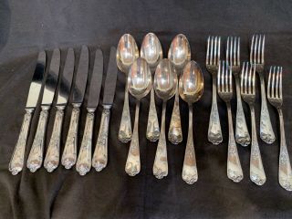 Sterling Silver Hallmarked “pa 84” 18 Piece Flatware Set For 6 928 Gms Weighable