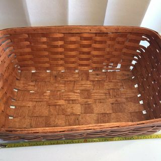 Southern Antique Vintage Gathering Basket Large Primitive Nailed Rim Woven 6