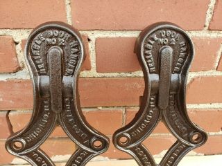 Antique Allith Reliable Door Hangers (Matching pair) no.  2 cast farm barn rollers 2