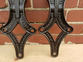Antique Allith Reliable Door Hangers (Matching pair) no.  2 cast farm barn rollers 3