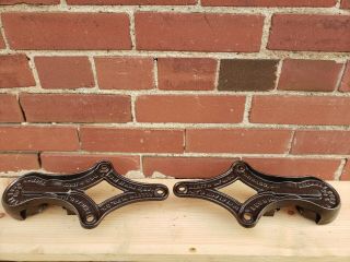 Antique Allith Reliable Door Hangers (Matching pair) no.  2 cast farm barn rollers 9