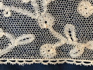 Extraordinary size - 19th C.  Milanese bobbin lace / alencon ground Edging 3