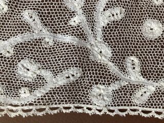 Extraordinary size - 19th C.  Milanese bobbin lace / alencon ground Edging 7