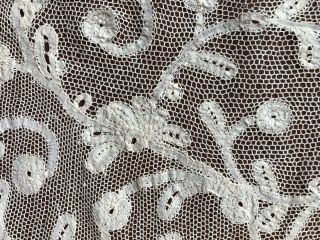 Extraordinary size - 19th C.  Milanese bobbin lace / alencon ground Edging 9