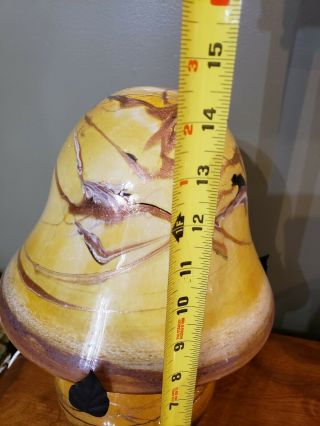 Michele Luzoro Art Glass Mushroom Lamp FRENCH BLOWN ART GLASS Artist Signed 8