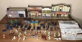 Vintage 1950s Marx Roy Rogers Western Town Plus Many Accessories