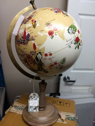 12 Inch Decorative Globe On Wooden Stand By Drew Barrymore