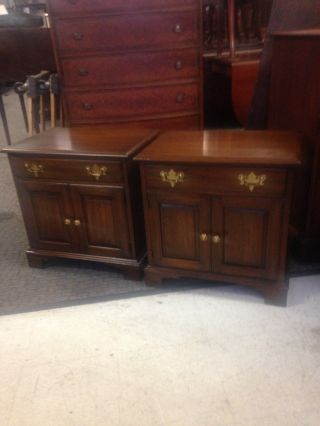 PENNSYLVANIA HOUSE VINTAGE CHERRY NIGHT STANDS - - END TABLES 2