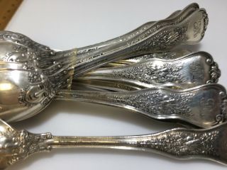 2 Tiffany & Co Sterling Silver Olympian Pattern Ice Cream Forks Old Mark 6