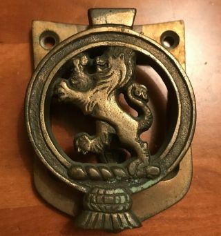 Vintage Lion Door Knocker Very Rare (mac Watt Products Made In Scotland)
