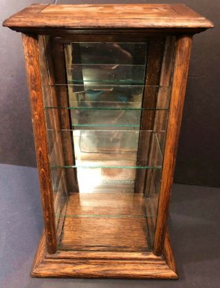 ANTIQUE ZENO GUM COUNTRY STORE OAK SLANT FRONT COUNTER TOP DISPLAY CASE EXC 9