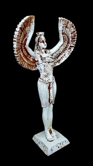 Rare winged Isis Huge Ancient Egypt Faience Nursing Egyptian Bead 31.  5 cm tall 3