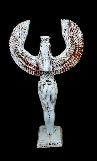 Rare winged Isis Huge Ancient Egypt Faience Nursing Egyptian Bead 31.  5 cm tall 5