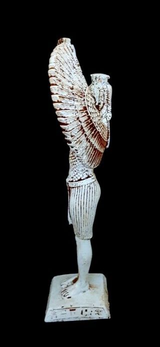 Rare winged Isis Huge Ancient Egypt Faience Nursing Egyptian Bead 31.  5 cm tall 6