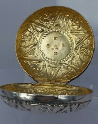 1793 Georgian silver circular box gold lined possibly a watch box by John Taylor 10
