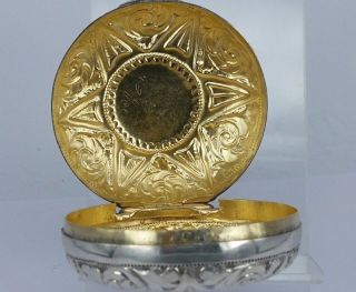 1793 Georgian silver circular box gold lined possibly a watch box by John Taylor 9