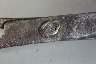 RARE 18TH C AMERICAN WROUGHT IRON PIPE TONGS EARLY FORM GREAT DECORATED HANDLES 10