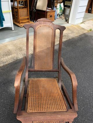 Antique Folding Luxury Wood Steamer Deck Chair,  circa 1890,  England 2