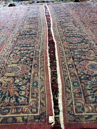 Auth: 30 ' s Antique Sarouk Traditional Botanical Persian Beauty Red 9x16 NR 10