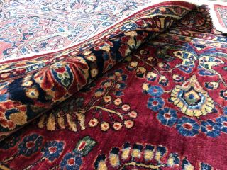 Auth: 30 ' s Antique Sarouk Traditional Botanical Persian Beauty Red 9x16 NR 7