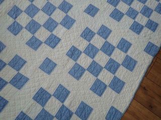 Cottage Farm VINTAGE 1920 Cornflower Blue & White QUILT 69 