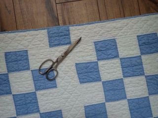 Cottage Farm VINTAGE 1920 Cornflower Blue & White QUILT 69 