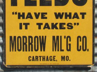 VINTAGE MOCO FEEDS SIGN CARTHAGE MO FARM HOUSE RANCH BARN OLD LETTERPRESS decor 3