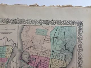 Colton Atlas Map 1855,  Cities Of Savannah,  Charleston.  1st Edition 6